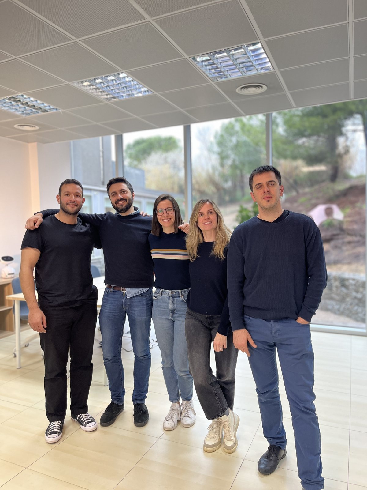 Con el equipo de Founderz en su oficina